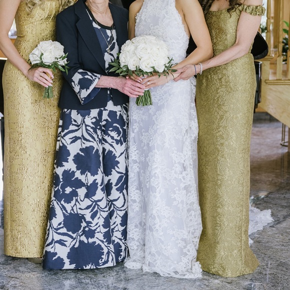 Markarian Strapless Yolanda Gold Brocade Gown - Picture 11 of 11